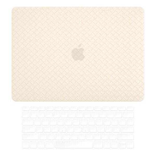 Miloocul Compatível com MacBook Pro13 A1706/A1989/A2159 /A2251/2289/2338 2016-22 Capa rígida de couro sólido com capa de teclado (bege, Pro13 A1706/A1989/A2159 /A2251/2016-22 2016-22 289/2 338)