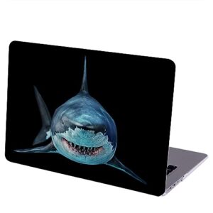 MINGDAO Compatível com MacBook Air 13 polegadas Retina Display com Touch ID, capa protetora rígida com capa de teclado (M1 A2337 A2179 A1932, versão 2018 2019 2020) - Shark - MC9485