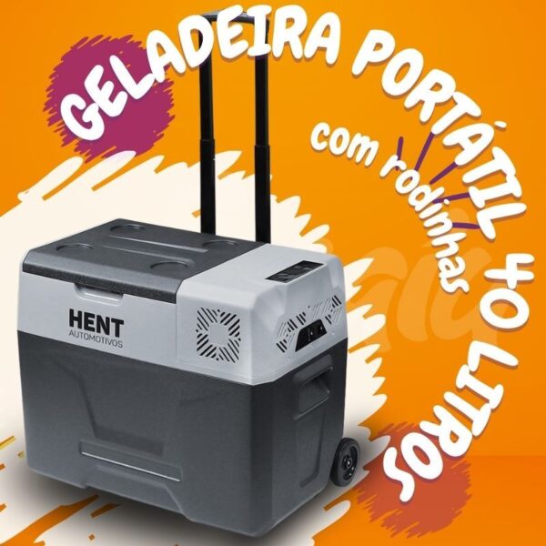 Mini Geladeira Com Rodinha 40 litros Caminhão Motorhome Quadrivolt