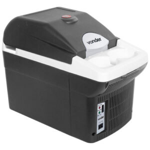 Mini Geladeira Refrigerador Portátil P/ Carro Caminhão Vonder 8 Litros 12v Cor Cinza Escuro
