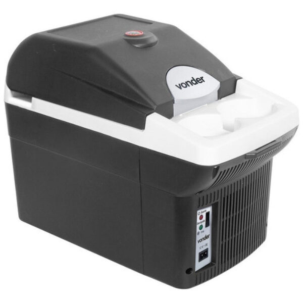 Mini Geladeira Refrigerador Portátil P/ Carro Caminhão Vonder 8 Litros 12v Cor Cinza Escuro
