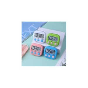 Mini Relógio Digital para Cozinha, Visor Grande, Suporte Magnético Retrátil, Plástico, 6x7x2cm, Pilha AAA, Sortido