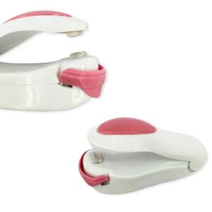 Mini Seladora Manual de Embalagens Portátil, Plástico, 10cm x 5cm, com Imã, Alimentação por Pilhas AA, Aquecimento Rápido 3 Segundos, 45g