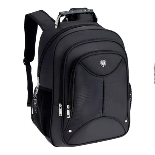 Mochila Executiva Preta Multifuncional, Poliéster, 35L, 46x35x5cm, Compartimento para Notebook 18 Polegadas, 3 Divisões, Reforçada