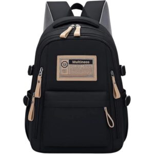 Mochila Masculina Feminina Grande 30L Impermeável, Reforçada, Escolar, Trabalho, Viagem, Passeio – Preta