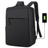 Mochila Masculina Para Notebook 15.6 Polegadas, 18L, com Porta USB e Fone de Ouvido, Respirável, Correção de Postura Anatômica (Preto)