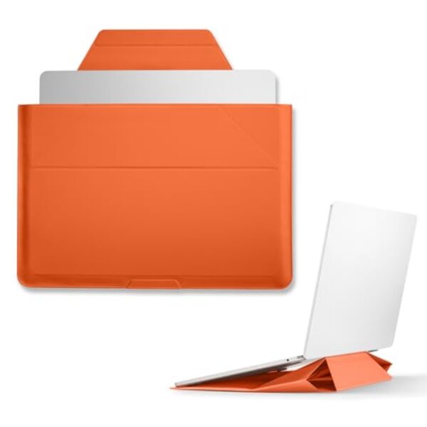 MOFT Capa para laptop, bolsa para laptop 2 em 1 e suporte para Air/Pro e Dell/HP/Lenovo/Asus, bolsa elegante para computador com armazenamento expansível para acessórios de computador, nascer do sol