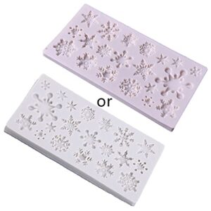 Moldes de fondant Design de Forma de Flocos de Neve de Natal Material de Silicone Molde de Decoração de Bolo de Chocolate Moldes de Doces para Assar