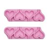 Moldes vintage de chocolate, coração, lábios, pérolas, flores, moldes de fondant para decoração de bolo de casamento dos namorados (2 pacotes de molde de coração)