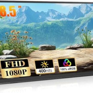 Monitor Portátil 18,5'', FHD 1080P, Suporta Duas Interfaces USB-C/HDMI, Plug And Play, Alto Contraste 1000:1, Monitor Portatil para Notebook, Computadores, Celular, para PS, Segunda Tela