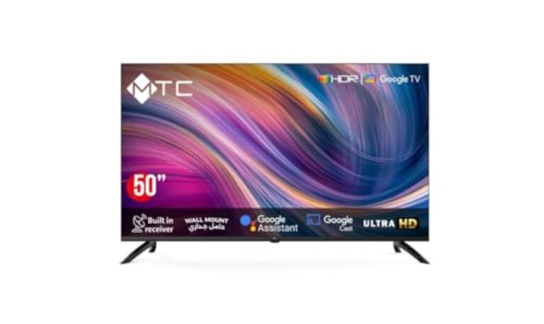 MTC Smart TV de 50 polegadas, resolução UHD, Google TV, receptor embutido MT50UH450GO