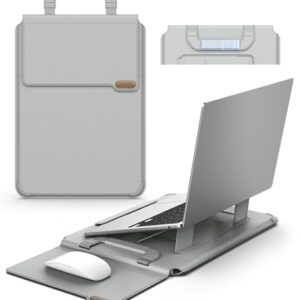 Nillkin Capa para laptop de 14 polegadas com alça (4 em 1), 2 modos de suporte, capa para MacBook com suporte ajustável e mouse pad, capa fina para laptop de 14 polegadas para Samsung/Surface/HP
