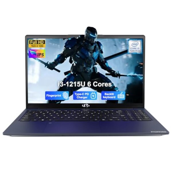 NIMO 15.6" FHD IPS Laptop, 6 Core i3-1215U 16GB RAM 1TB SSD(Beats i5-1135G7, Up to 4.4GHz) with 65W USB-C Backlit Keyboard Fingerprint, Wi-Fi 6, Crystal-Clear Audio for Home and Business