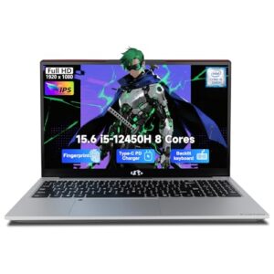 NIMO 15.6" Laptop, i5-12450H 8-Core H-Series Processor (Beats i7-11800H), 32GB RAM 1TB SSD, Backlit Keyboard, Fingerprint Reader, 100W USB-C Fast Charging, WiFi 6, FHD IPS Display
