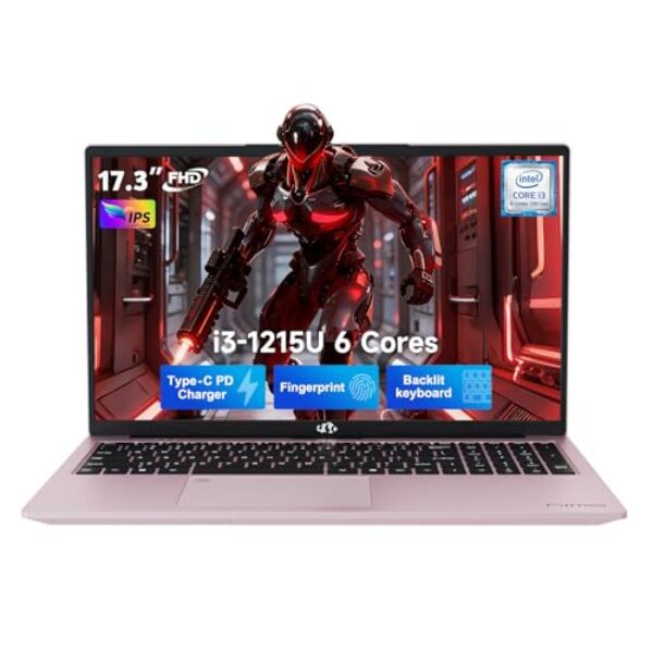 NIMO 17.3" IPS FHD Laptop, 6 Cores i3-1215U 16GB RAM 1TB SSD (Beat Ryzen 5 7520U, Up to 4.4GHz) Computer with 65W Type C Backlit Keyboard Fingerprint, for Home Student and Business