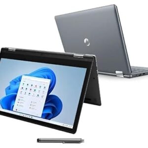 Notebook 2 em 1, Tela Touchscreen, Windows 11, com Caneta Stylus, Cinza