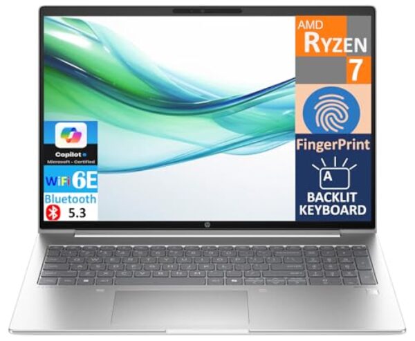 Notebook HP ProBook 465 G11 Business 40.6 cm FHD+ Display (AMD Ryzen 7 7735U, 16GB DDR5, 512GB SSD, AMD Radeon, Copilot, KB retroiluminado, impressão digital, WiFi 6E, Bluetooth 5.3, webcam, Win 11