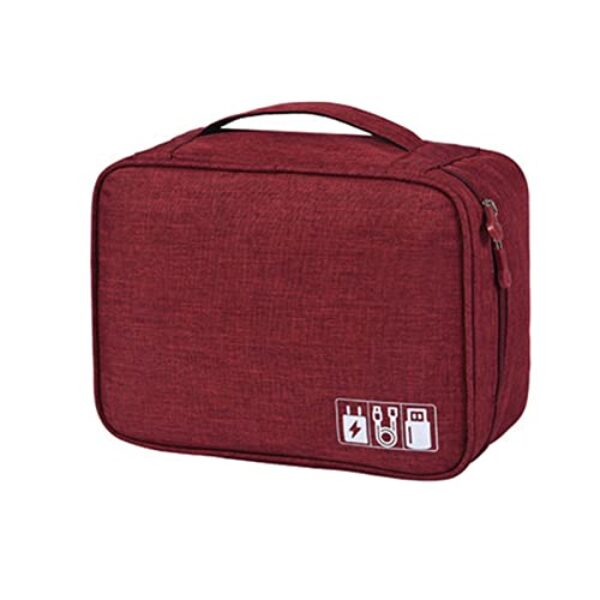 Organizador de Eletrônicos Bolsa Viagem para Armazenamento Acessórios Cabo com Espaço Separado Carregador Fio Disco Rígi