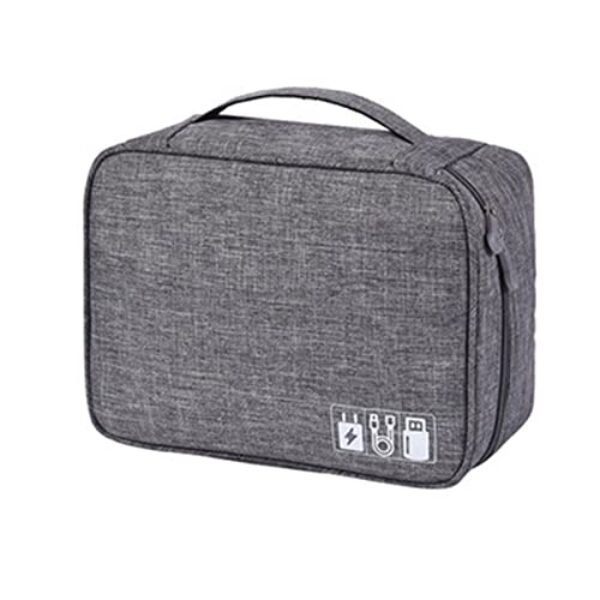 Organizador de Eletrônicos Bolsa Viagem para Armazenamento Acessórios Cabo com Espaço Separado Carregador HD Fone Ouvido