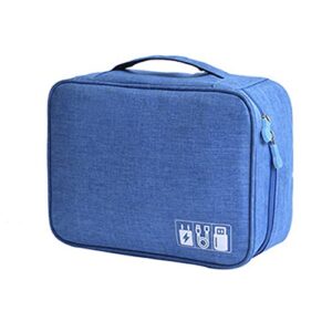Organizador de Eletrônicos Bolsa Viagem para Armazenamento Acessórios Cabo com Espaço Separado Sacola Fio HD Fone Ouvido Power Bank