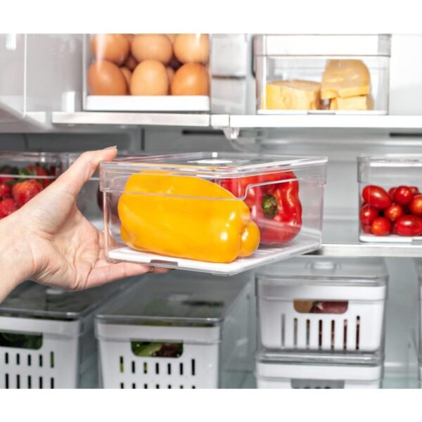 Organizador de Geladeira com Bandeja De Drenagem E Respiradouro 2,2 Litros OF 400 OU Martiplast