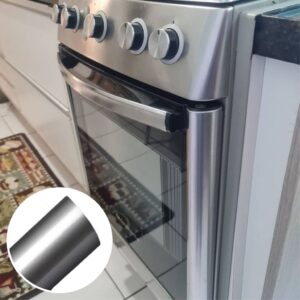 Papel Contact Vinil Adesivo Prata Inox P/ Envelopamento Geladeira Móveis Lavável