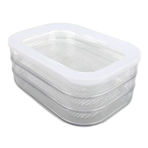 Phefop Recipiente de Carne Deli, Recipiente Hermético de Bacon Premium, Armazenamento de Carne de Grande Capacidade para Geladeira, 8,86 X 6,3 X 3,35 pol., Ideal para Organizar de Almoço