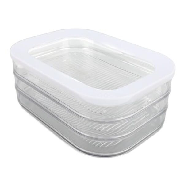 Phefop Recipiente de Carne Deli, Recipiente Hermético de Bacon Premium, Armazenamento de Carne de Grande Capacidade para Geladeira, 8,86 X 6,3 X 3,35 pol., Ideal para Organizar de Almoço