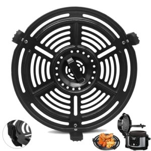 Placa de grelha de fritadeira a ar para Ninja FD302 6,5 Qt FD101 5 Qt FD401 8 Qt Air Fryer, 9,7' Air Fryer Grill Pan Crisper Plate Peças de reposição para Ninja OP302 OP305 FD305 acessórios de rack de