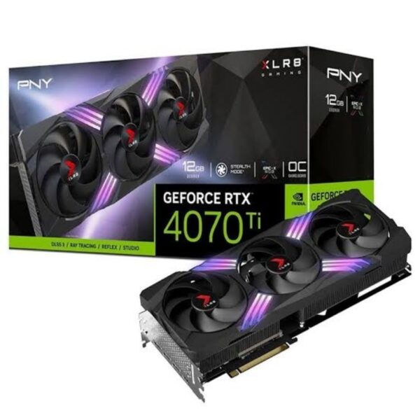 Placa de Vídeo PNY XLR8 GeForce RTX 4070 Ti 12GB GDDR6X DLSS 3 Ray Tracing RGB Triple Fan