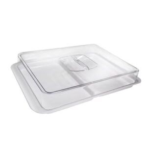 Pote Porta Frios Hermético de Acrílico Branco para Presunto e Queijo