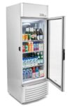 Premium Levella PRF90DX comerciante de porta única geladeira - refrigerador vertical de bebidas 9,0 ft-prata