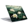 Punmada Capa transparente para MacBook Air de 13 polegadas, versão 2018/2020, modelo A1932/A2179/A2337, capa rígida para laptop, estampa premium, verde, flor de lótus, jade, mármore, lírio