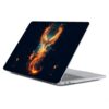 Punmada Capa transparente para MacBook Pro de 15 polegadas, versão 2016/2018, modelo A1707/A1990, capa de laptop com padrão premium, capa dura com asas abertas, fênix de fogo