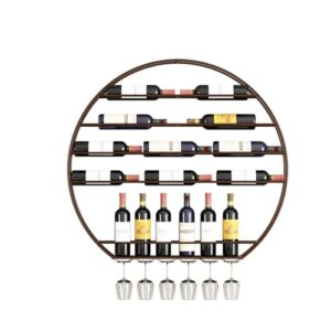 Rack de vinho de cobre vermelho prateleira montada na parede para casa bar restaurante cozinha multifuncional cálice e suporte de exibição de armazenamento de garrafa