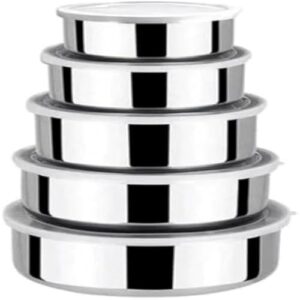 Recipientes para alimentos de aco inoxidavel com tampas, cozinha, e armazenamento hermetico, util, diversos