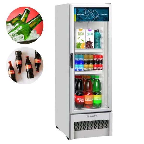 Refrigerador Expositor Vertical 256 L Geladeira Comercial Slim VB25R Light Metalfrio