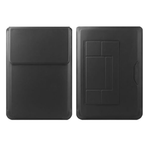 RoYiio Capa para laptop de 15 a 16 polegadas com suporte capa fina de couro PU para MacBook Air de 15 polegadas M4/M3/M2, MacBook Pro de 16 polegadas M4/M3/M2/M1 Pro/Max, 38.1 cm-39.6 cm-40.6 cm