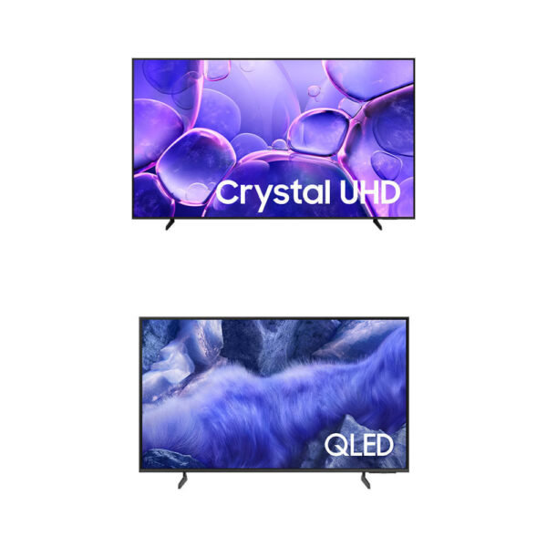 Samsung Smart TV 85" UHD 4K U8100F + Samsung Vision AI TV 43" QLED Ultra 4K QEF1