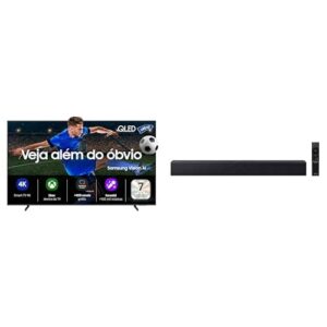 Samsung Vision AI TV 50" QLED 4K QEF1 4K 2025 + Soundbar B-Series HW-B400F 2.0 canais Woofer integrado 2028
