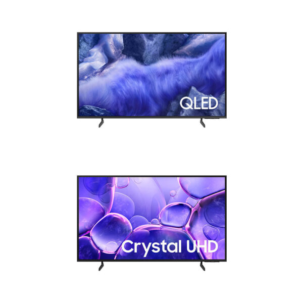 Samsung Vision AI TV 55" QLED Ultra 4K QEF1 + Samsung Smart TV 50" UHD 4K U8100F