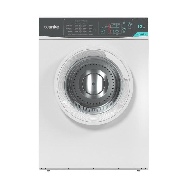 Secadora de Roupas Wanke 12Kg SWSA 120P 220V Branca Roupas Secas Rápido e Sem Danificar