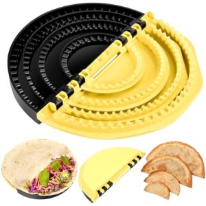 Selador de tortilha e máquina de quesadilla atualizado 4 em 1 | com prensas totalmente removíveis de 10 cm + 15 cm + 20 cm + 25 cm para burritos, tacos, bolinhos e calzone | Crimpador seguro para