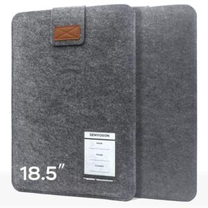Senyoson Capa para monitor portátil de 18,5 polegadas para Sceptre Kado MNN KYY InnoView Yxk ForHelp AYY VisionOwl Yodoit Uperfect ViewSonic, bolsa de armazenamento de feltro leve e durável, extensor