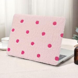 Seorsok Capa rígida de plástico e capa de teclado compatível com MacBook Pro de 13 polegadas M2 2023-2016, A2338, M1, A2251, A2289, A2159, A1989, A1708, A1706, macia e fofa, de bolinhas, de couro