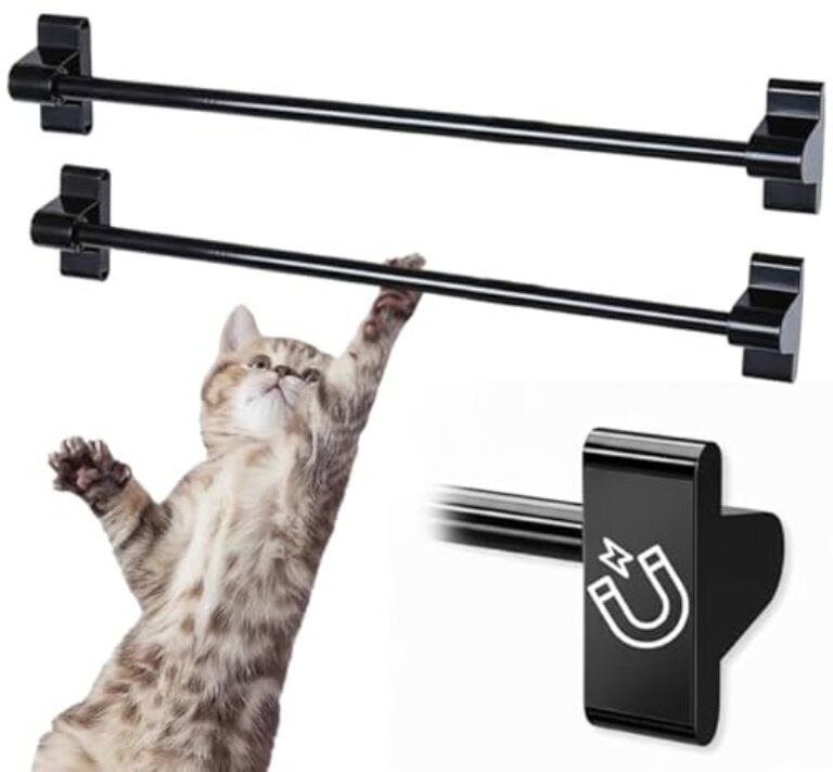 Skywin Suporte de toalha magnético para geladeira – pacote com 2 porta-toalhas, barra magnética de toalha, com comprimento ajustável – cabe em toalhas e facilmente anexável (preto)