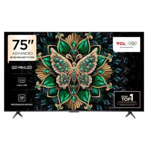 Smart TV 4K TCL QD-Mini LED 75” Polegadas com HDMI 2.1, Dolby Vision IQ, Subwoofer, 144Hz VRR e Wi-Fi - 75C6K