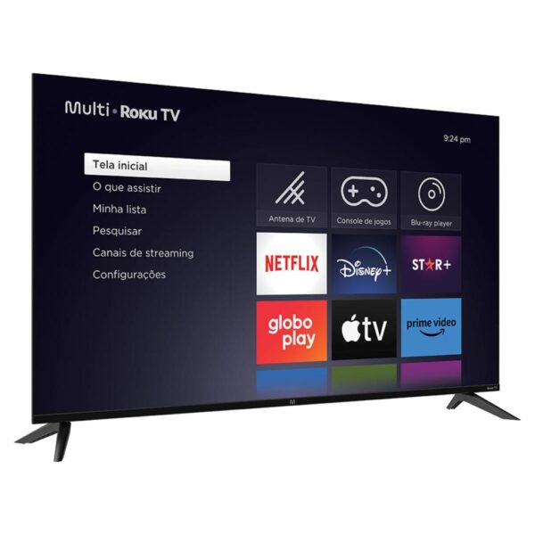 Smart Tv 50" Roku 4k Uhd, 4 Hdmi, 2 Usb, Bivolt Preto