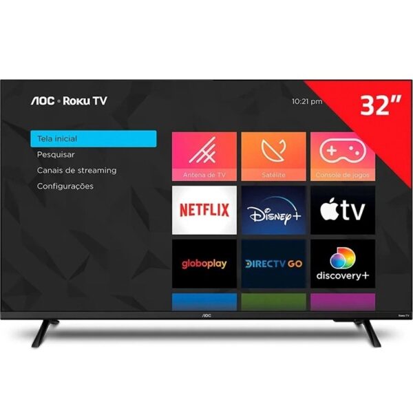Smart TV AOC 32" Roku TV HD 32S5135/78G