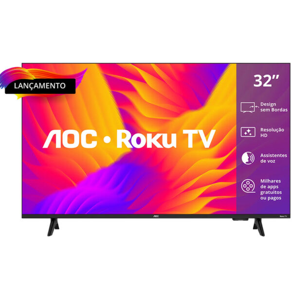 Smart TV AOC DLED 32 C/Roku TV - Quad Core Dolby Digital- COM NF E GARANTIA